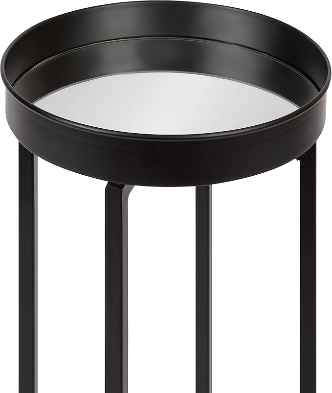 Kate and Laurel Celia Modern Side Table; Set of 2; Black; Sophisticated Metal - Image 6