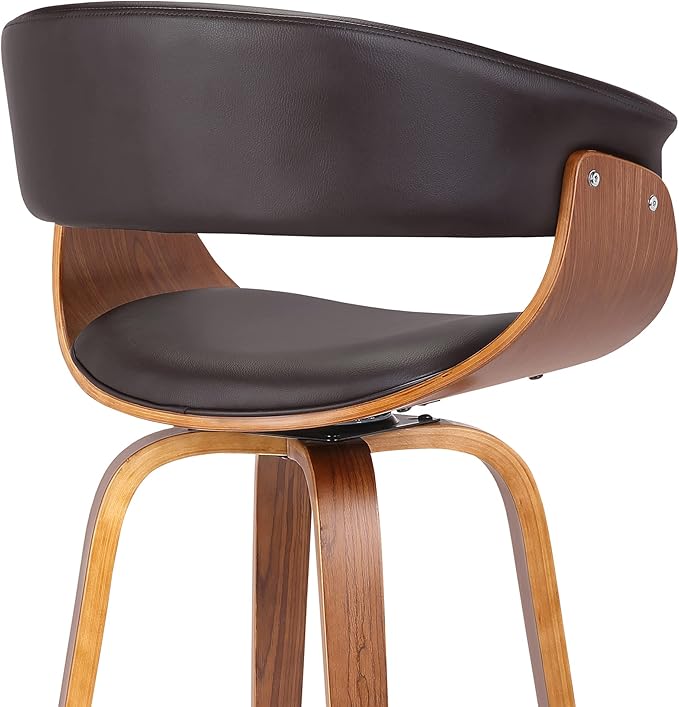 Armen Living Julyssa Mid-Century Swivel Counter Height Barstool - Image 7