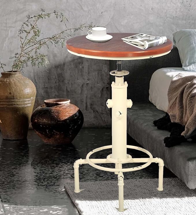Topower Industrial Bar Table 31.5-41.3" Adjustable Pub Table Kitchen Dining by Topower