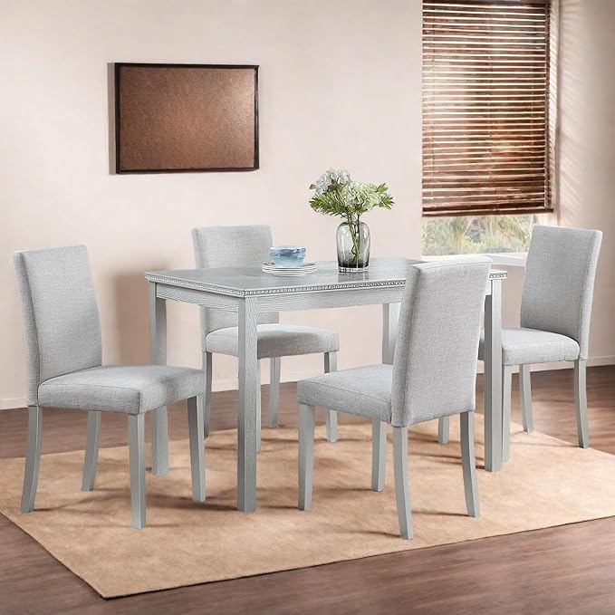 Dining Table Set for 4, 5-Piece Dining Room Table Set - Image 7