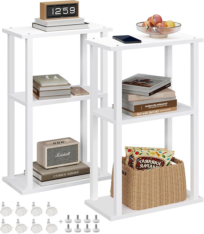 TUTOTAK Small Side Table, Narrow End Table, Bedside Table, Couch Side Table by WelcometotheTUTOTAKHome