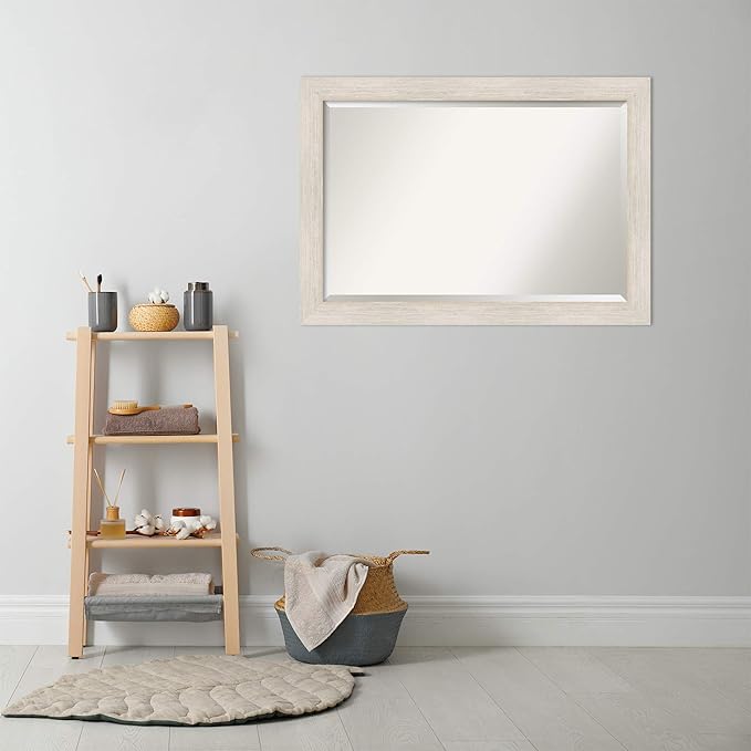 Amanti Art White Bathroom Mirror - Image 6
