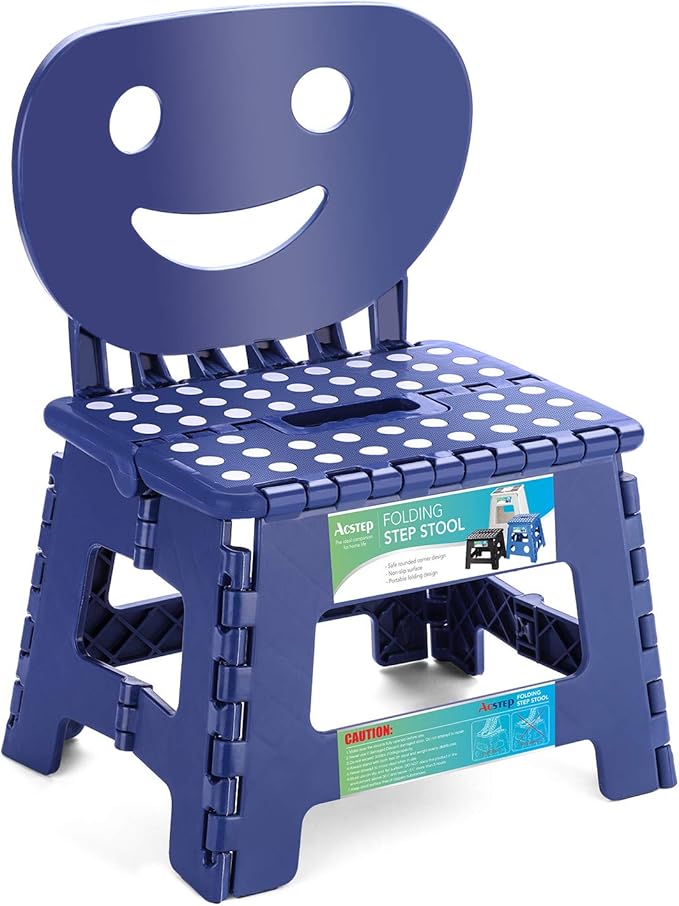 ACSTEP Folding Step Stool with Back Support by ACSTEP