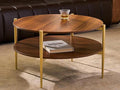 Shrine Round Glass Coffee Table, Mid-Century Modern Design, D30 x H17 in by SHRINELIGHTING