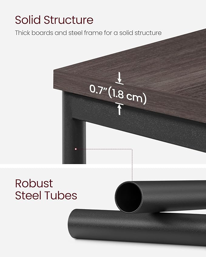 VASAGLE Side Table, Small End Table, Tall Nightstand - Image 7