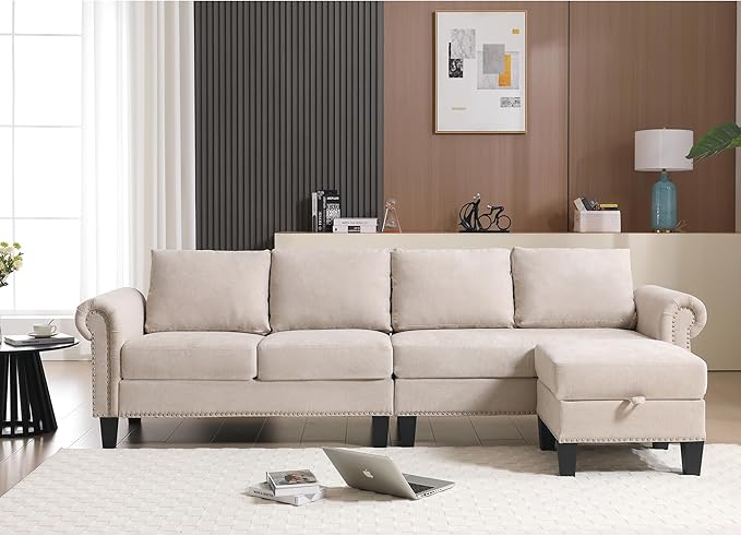 Ball & Cast 106" Convertible Sectional Sofa - Image 7