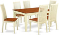 East West Furniture WEIP7-BMK-W 7 Piece Dining Set Consist of a Rectangle by EastWestFurniture