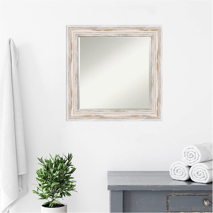 Amanti Art White Bathroom Mirror - Image 7