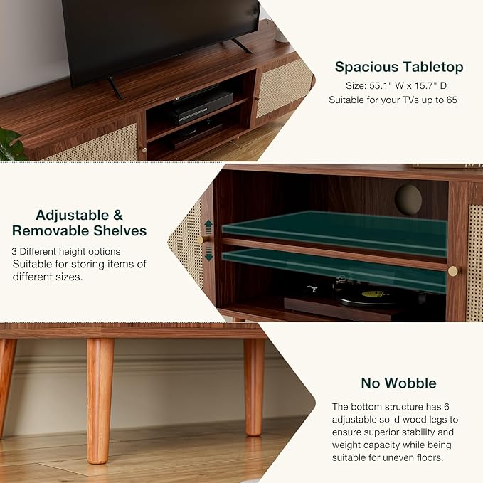 TV Stand for TVs up to 65'', Entertainment Center - Image 4