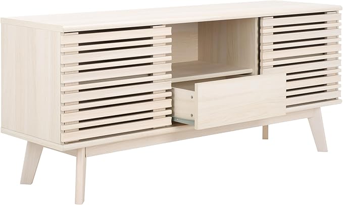SAFAVIEH ESMA TV Stand for up to 60" Flatscreen – Bleached White, Low Sideboard - Image 7