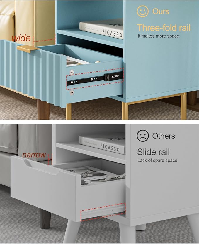 Nightstand, Modern Bedside Table - Image 5