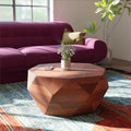 Relso Solid Wood Geometric Faceted Coffee Tables Living Room, Crafted by Relso