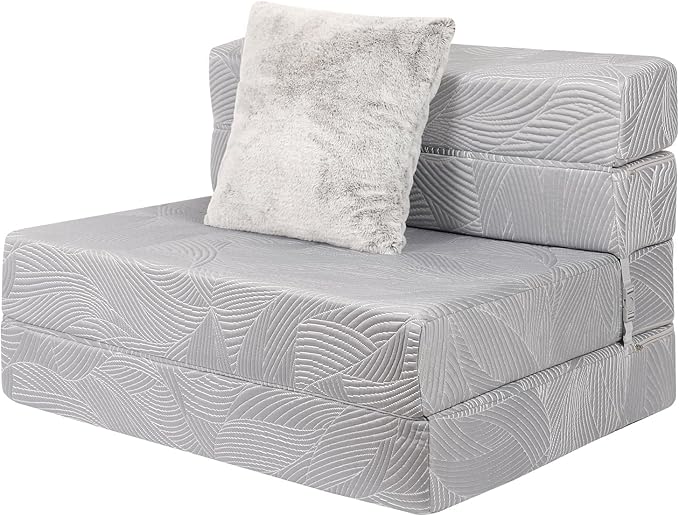 Tri Folding Sofa Mattress, High-Density Memory Foam Sofa Bed by LOVMOC