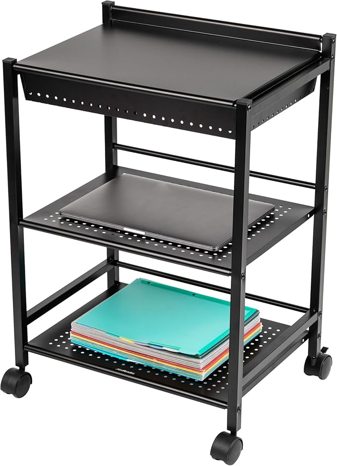 Mind Reader Cart with Covered Compartment, Office Organizer - Image 7