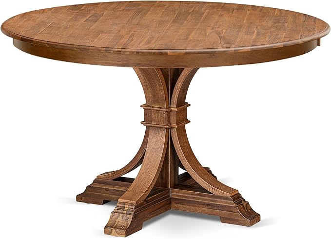 F7MZ5-50N-04 5-Pc Dining Table Set Includes a Pedestal Dinner Table and 4 Light - Image 3