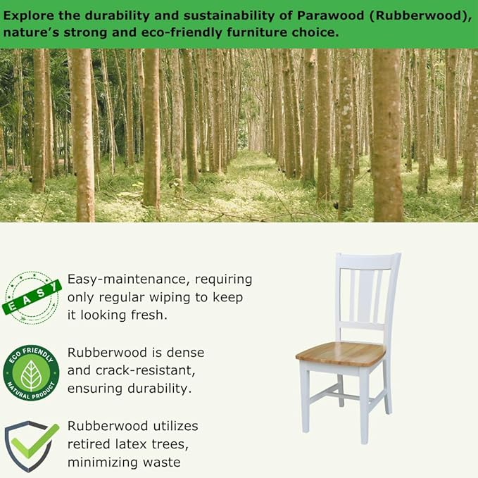 International Concepts San Remo SplatBack Dining Chairs Set of 2 White/Natural - Image 4