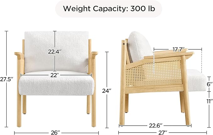 Yaheetech Accent Boucle Vanity Chair - Image 2