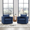 Swivel Accent Chair Set of 2, 34 Inches Wide Upholstered Arm Chair by COLAMYINC