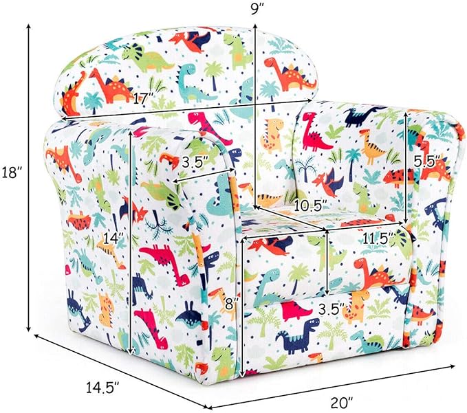 Costzon Kids Couch, Children's Sofa Armrest Chair - Image 3