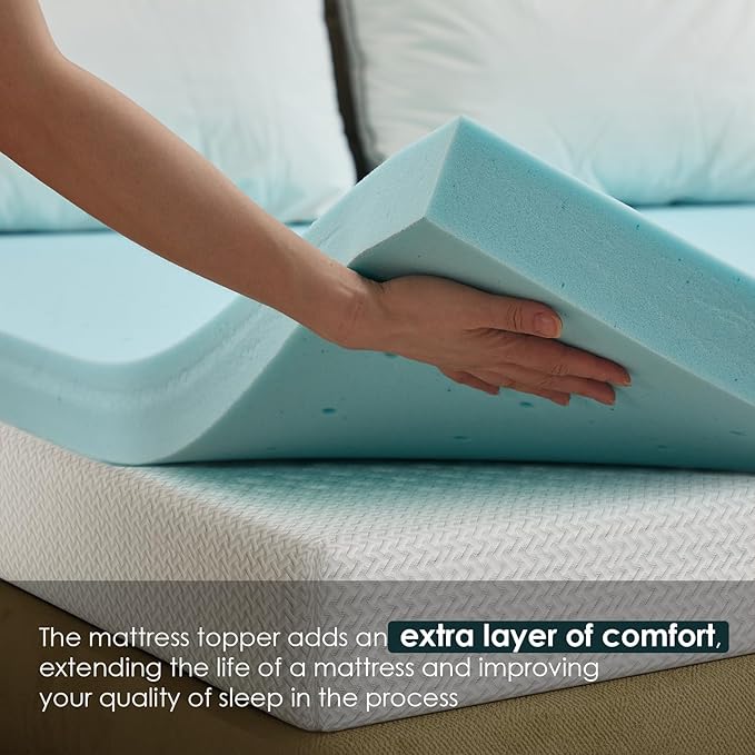 FDW | 5" King Mattress + 3" Cooling Mattress Topper | Gel Memory Foam | Medium - Image 5