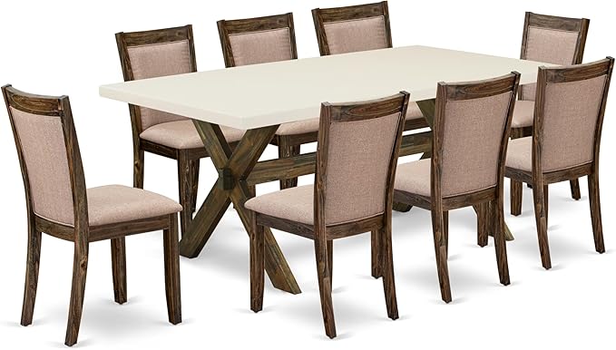 East West Furniture X727MZ716-9 9 Piece Dining Room Table Set Includes a by EastWestFurniture