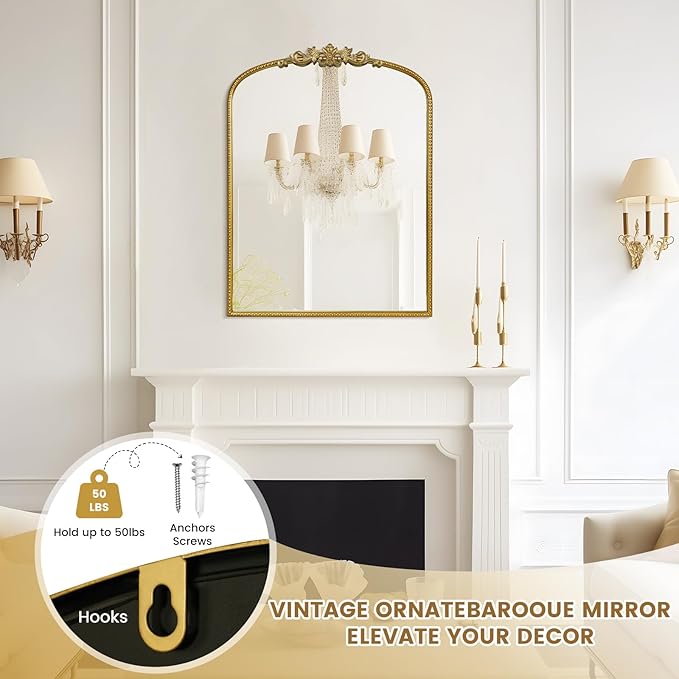 WallBeyond Gold Vintage Mirror - Image 6