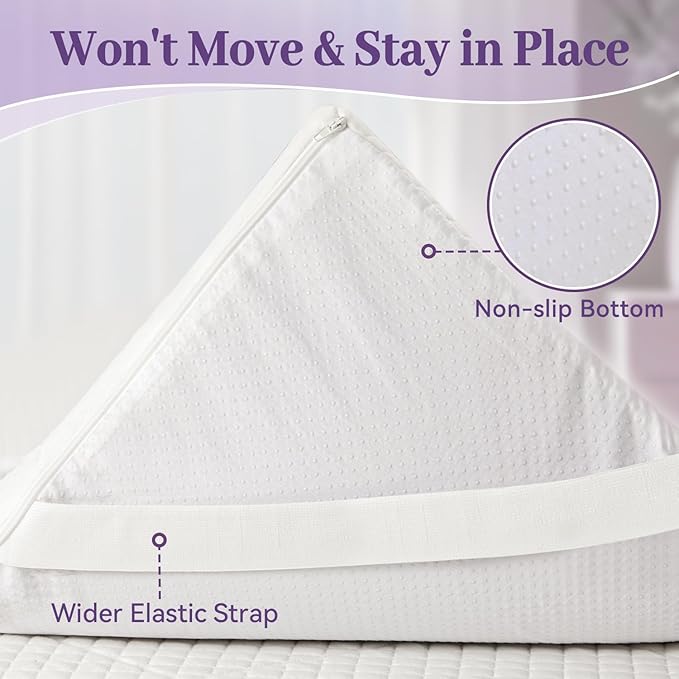 SINWEEK 3 Inch Gel Memory Foam Mattress Topper Full Size, Ventilated High - Image 6