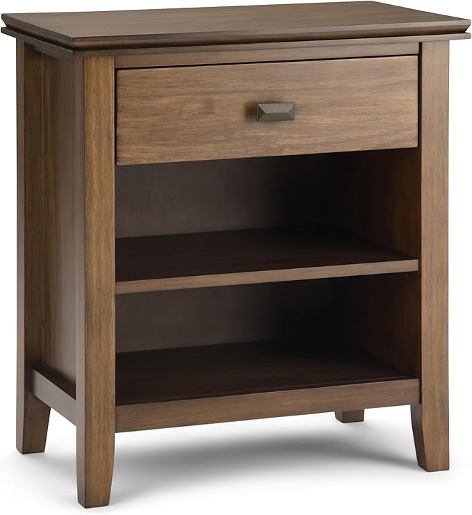SIMPLIHOME Artisan SOLID WOOD 24 inch Wide Transitional Bedside Nightstand by SimpliHome
