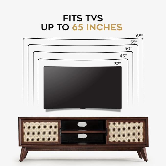 Bme Jasper Premium Solid Wood TV Stand, Under 10 Minutes Assembly, Aesthetic - Image 6