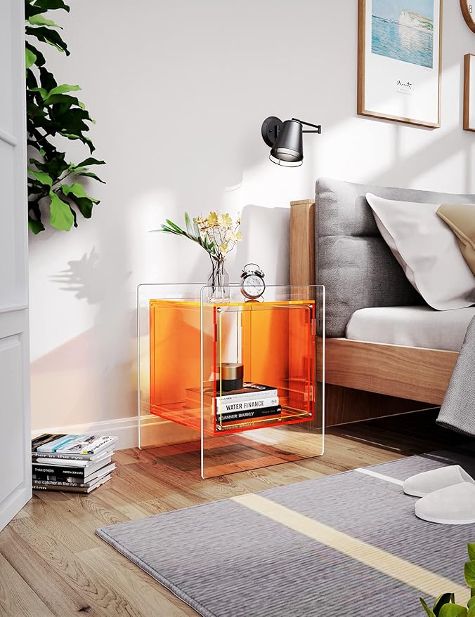 Acrylic Nightstand Colorful Bedside Table - Image 2