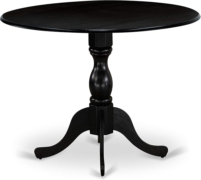 East West Furniture DMAB3-ABK-24 3 Piece Modern Dining Table Set Contains a - Image 5
