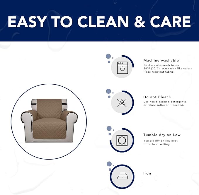 PureFit Reversible Sofa Couch Cover Water Resistant Couch Covers - Image 7