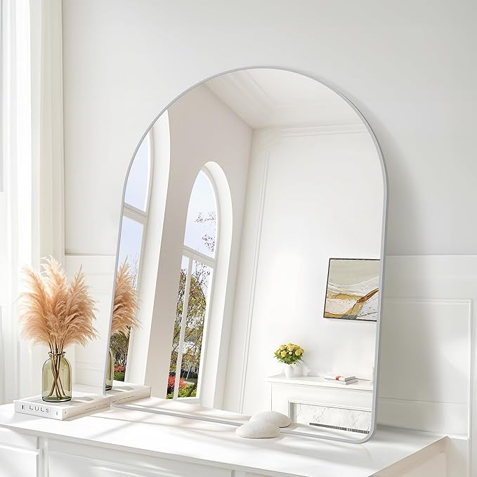 Arched Bathroom Mirror, Wall Mounted Mirror, Living Room, Vertically Hanging or - Image 2