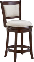 Ball & Cast Swivel Barstool Upholstered Counter Stool 24 inch Kitchen Wooden by BallCast