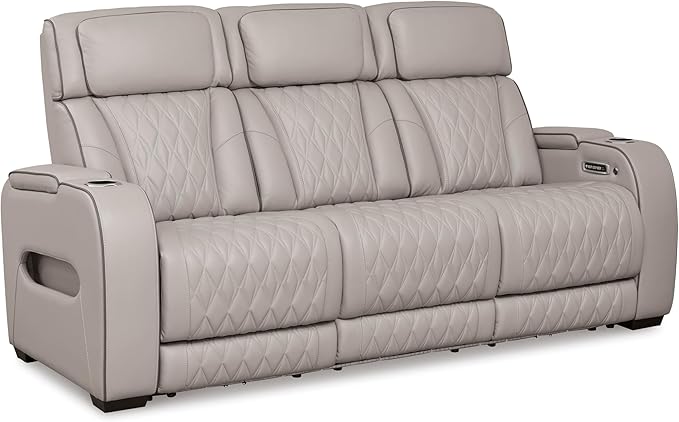 Signature Design by Ashley Boyington Contemporary Leather Match Power Reclining by SignatureDesignbyAshley