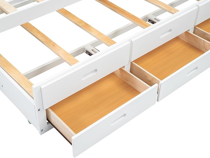 Full Size Pine Wood Platform Bed - Image 7