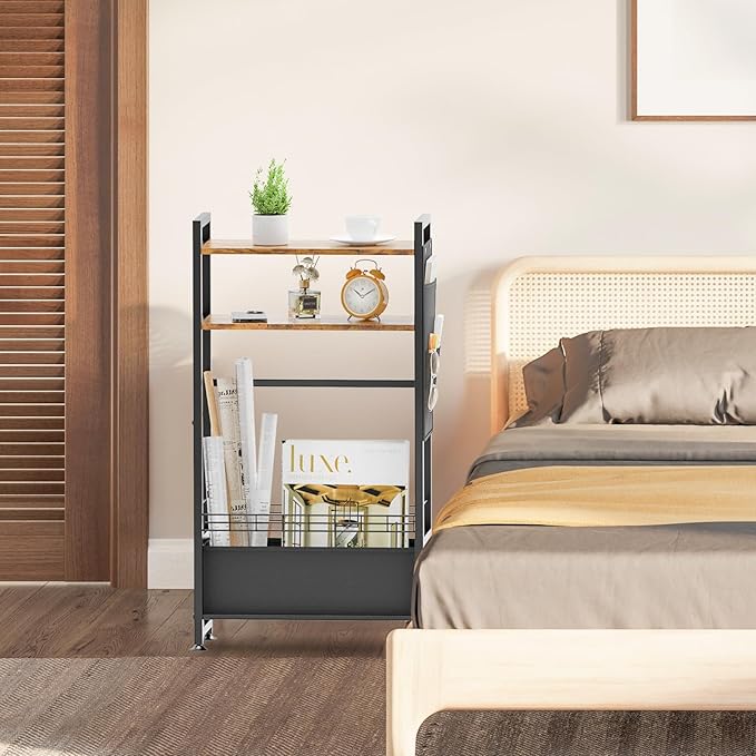 Narrow Side Tables with Drawer for Small Spaces, Small End Table Slim - Image 4