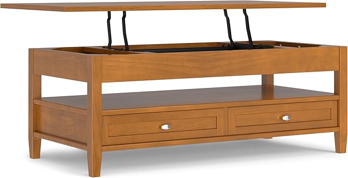SIMPLIHOME Warm Shaker Lift Top Coffee Table by SimpliHome