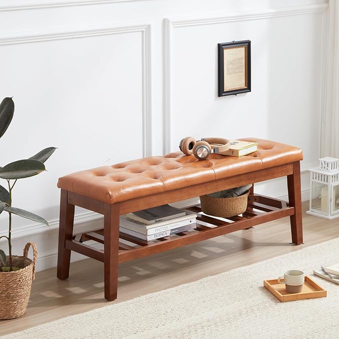 Upholstered Shoe Bench Entryway Bench - Image 7