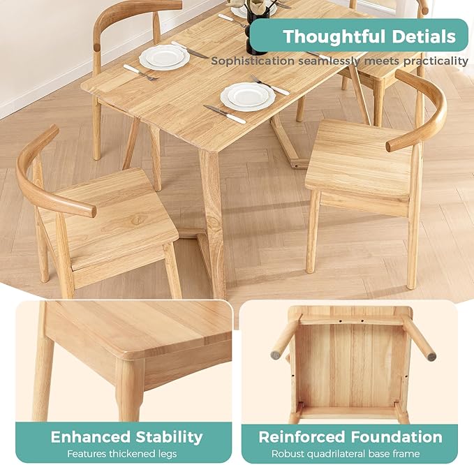 DELAVIN 4pcs Solid Wood Dining Chairs, Kitchen Chairs - Image 6