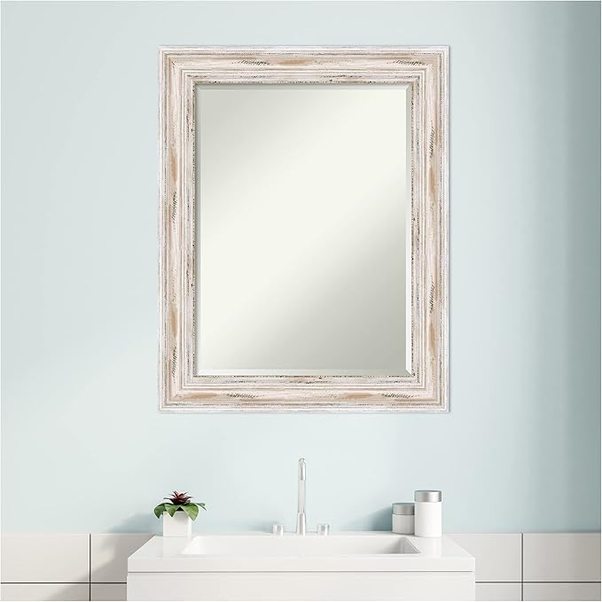 Amanti Art White Bathroom Mirror - Image 7