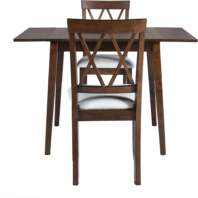 Merax Farmhouse Wooden Dining Set of 3, 45.6 inch Extendable Kitchen Table - Image 6