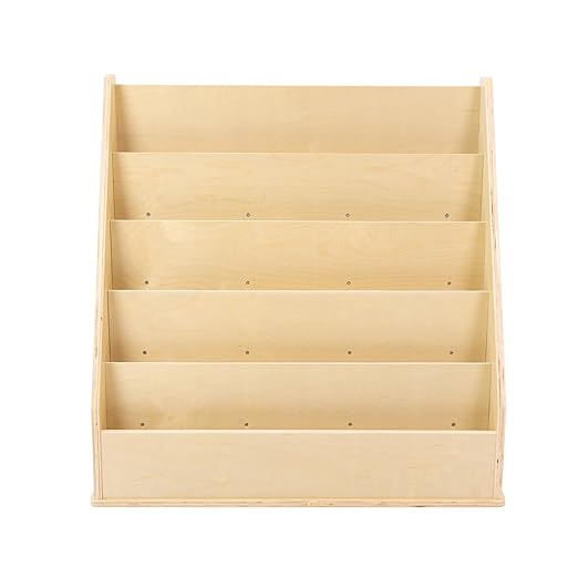 Factory Direct Partners 13132-NT Birch Book Display Stand, 5-Shelf Storage - Image 5