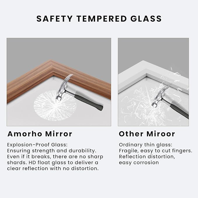 Amorho 60X40 Inch Bathroom Mirror - Image 4