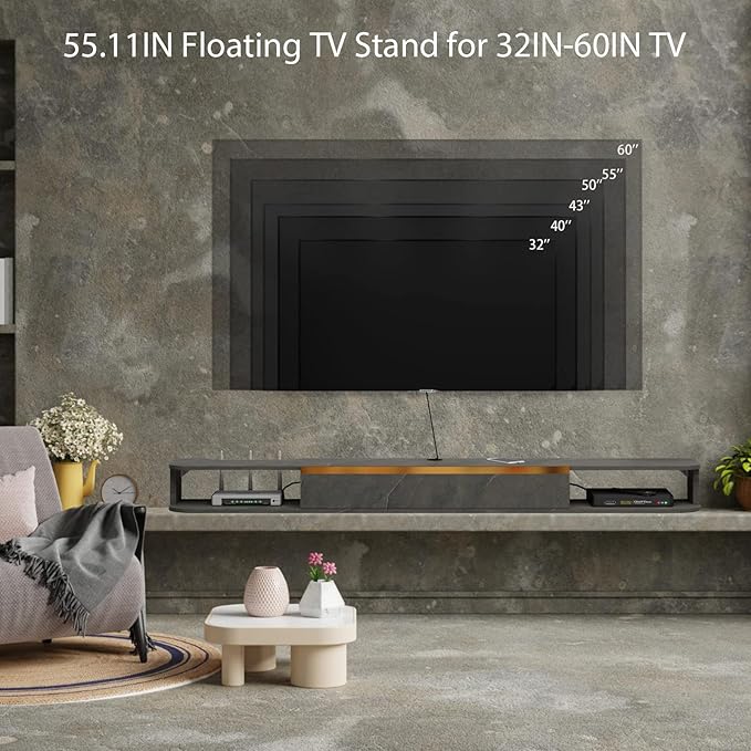 Floating TV Stand, Floating Shelves - Image 4