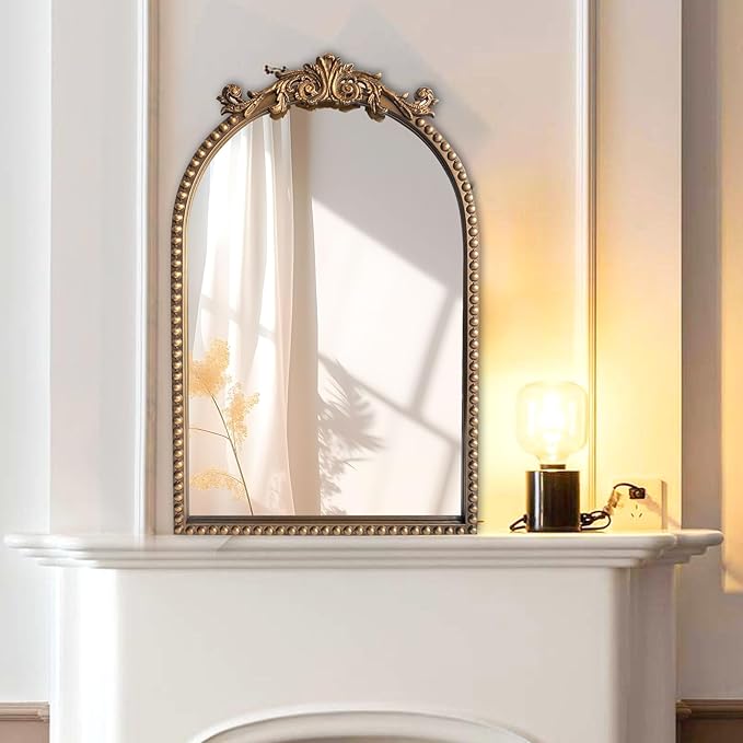 Arendahl Traditional Vintage Arch Mirror, Bedroom Vanity, Over Mantel Fireplace - Image 9