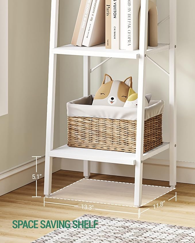 Ladder Shelf, Bookshelf Bookcase, Freestanding Corner Storage Shelve - Image 5