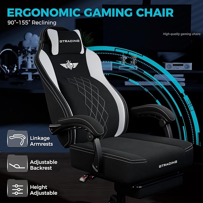 GTPLAYER Big and Tall Gaming Chair Breathable Fabric Computer Chair - Image 6