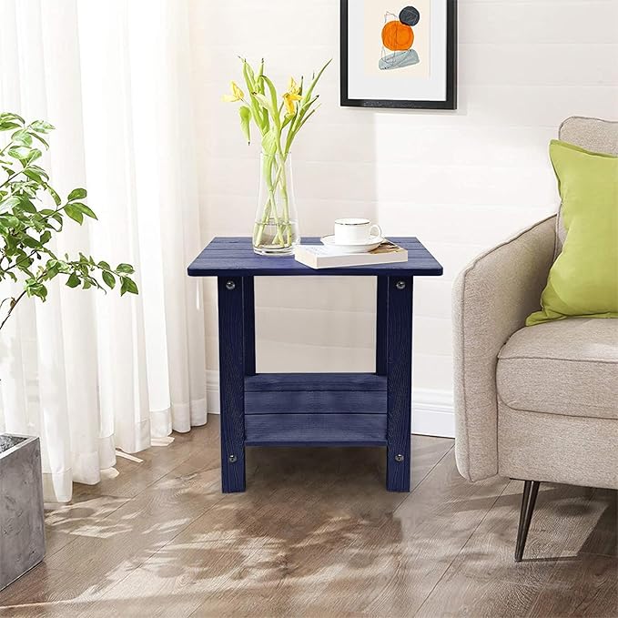 Melucivi Weather Resistant Outdoor Side Table, Double Small Adirondack Side - Image 6
