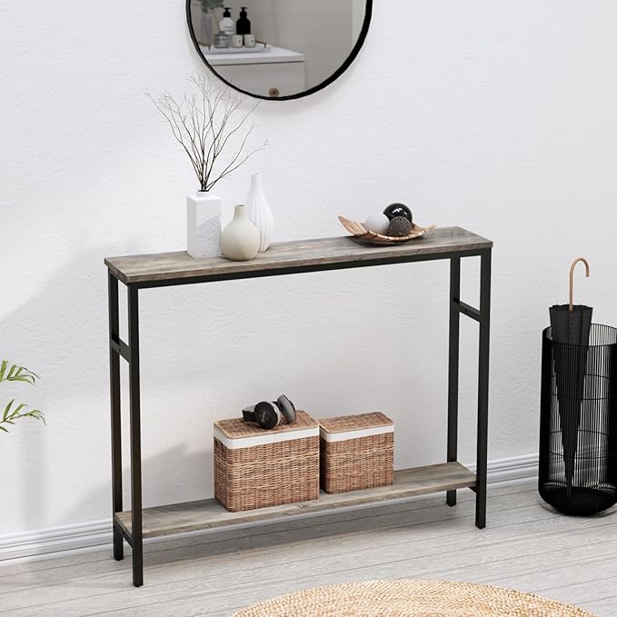 Narrow Console Table, 39.4” Sofa Table - Image 6
